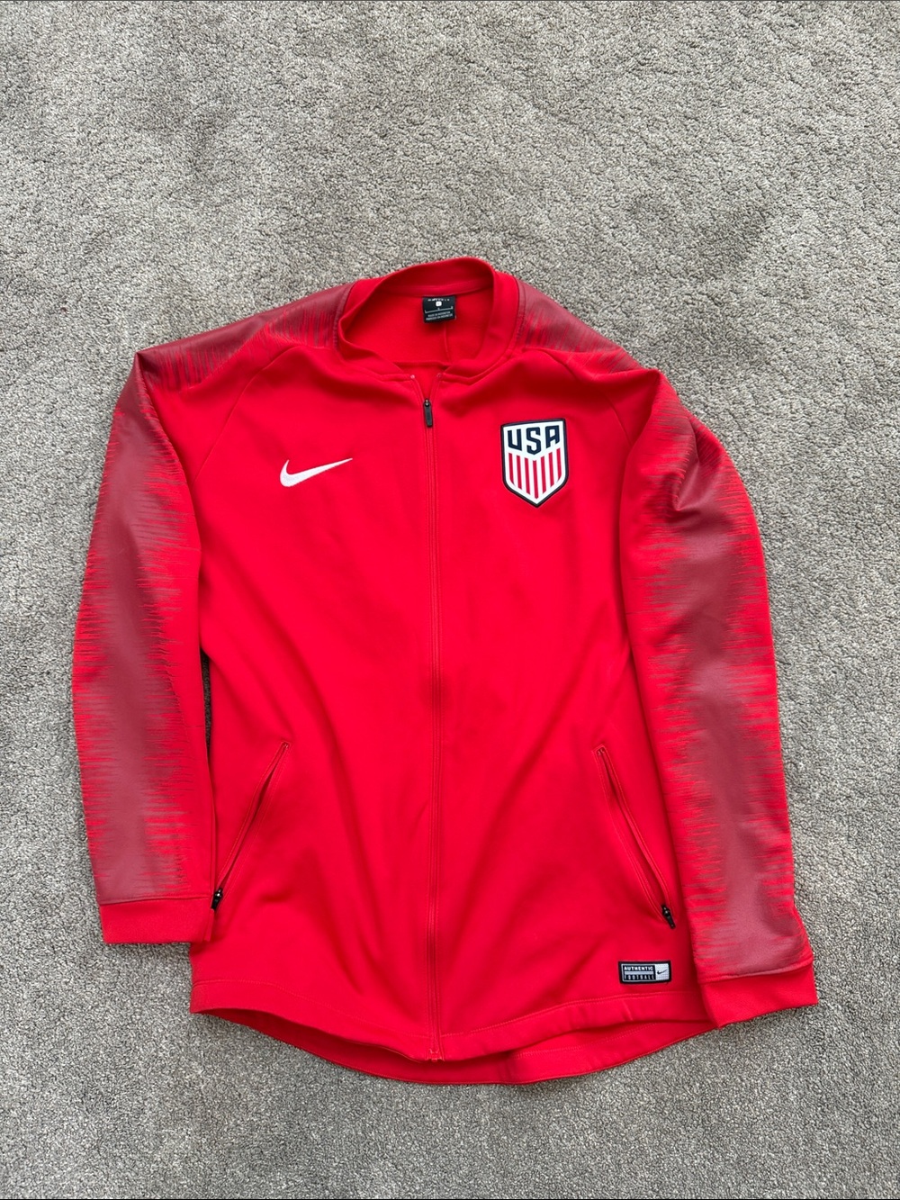 Nike Red USA Soccer Track Jacket with Contrast Sleeves